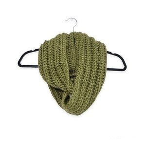 Handmade Crochet Infinity Scarf Dark Green